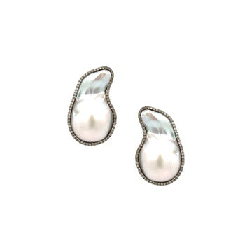Pearl & Diamond Earrings