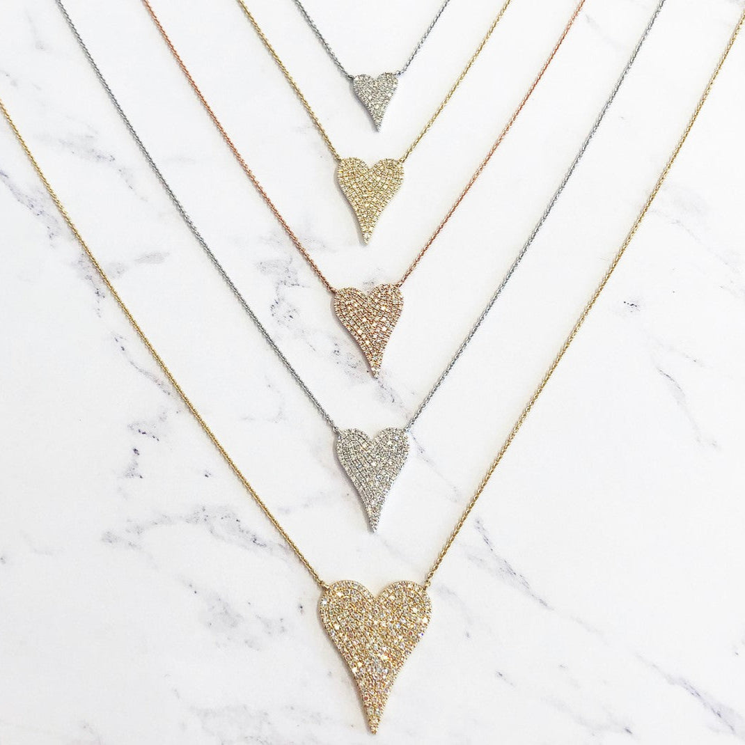 Large Diamond Heart Necklace