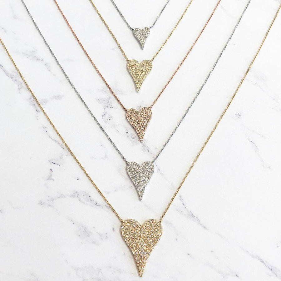 Large Diamond Heart Necklace