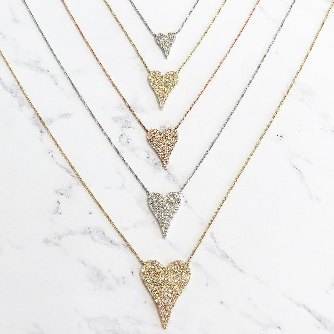 Medium Diamond Heart Necklace