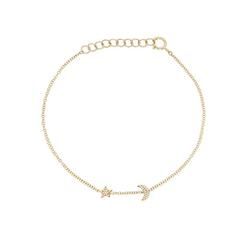 Diamond Star & Moon Bracelet